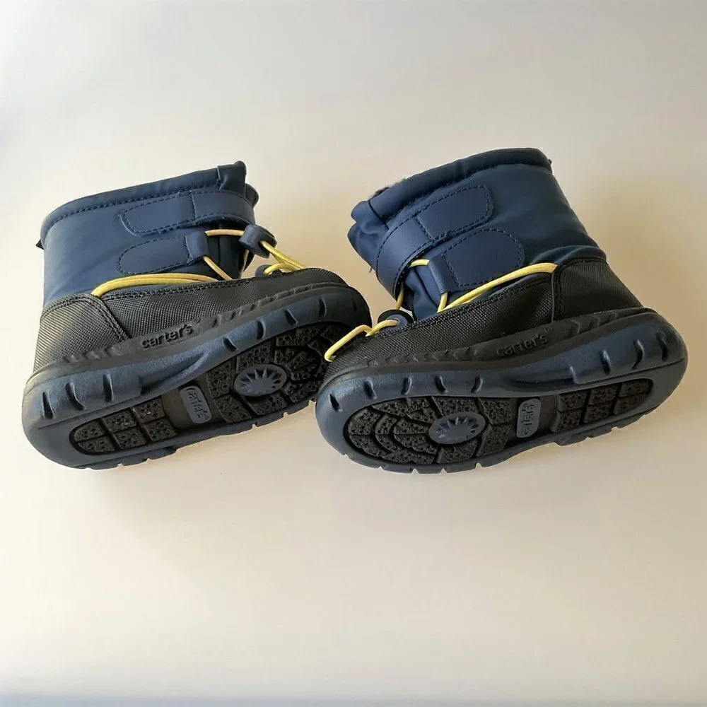 CARTER'S ONE-EIGHTY TODDLER SNOW BOOTS BLUE YELLOW SIZE 7M